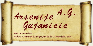 Arsenije Gujaničić vizit kartica